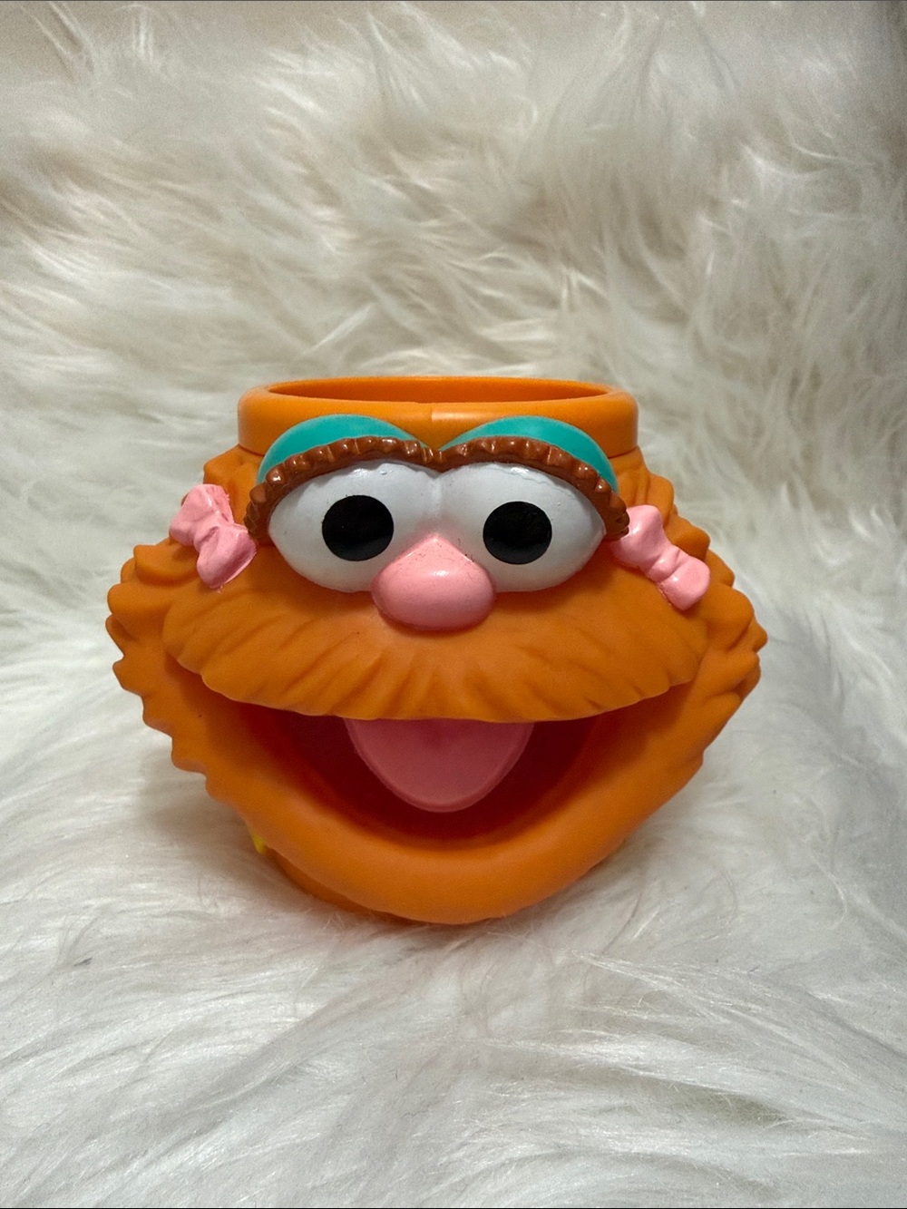 Vintage 1994 Sesame Street Zoe 3D Plastic Mug